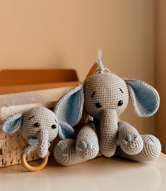 Kit Elefante Gris con Azul